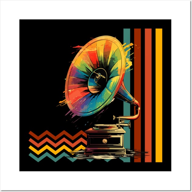 Old vinyl player Wall Art by FehuMarcinArt